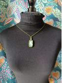 collier micromacramé pierre préhnite rutile