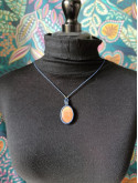 collier micromacramé pierre aventurine multicolore