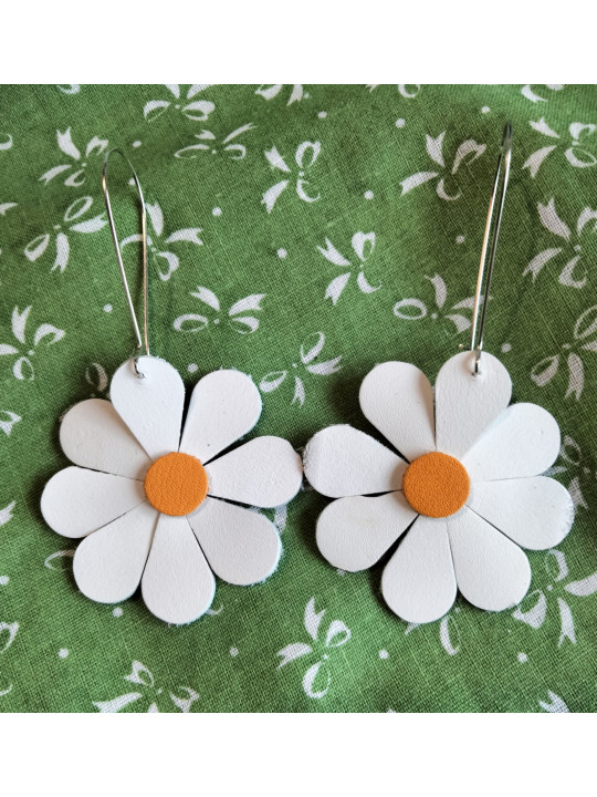 Boucles d'oreilles marguerites 