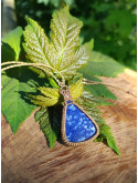 collier micromacramé pierre lapis lazuli