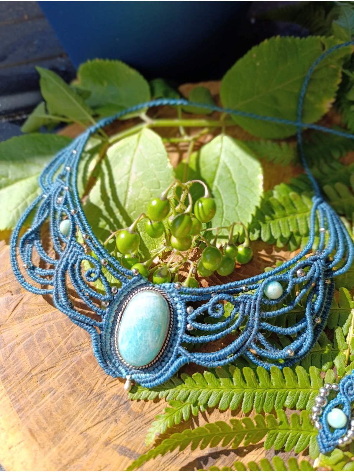 collier gorgone pierre amazonite