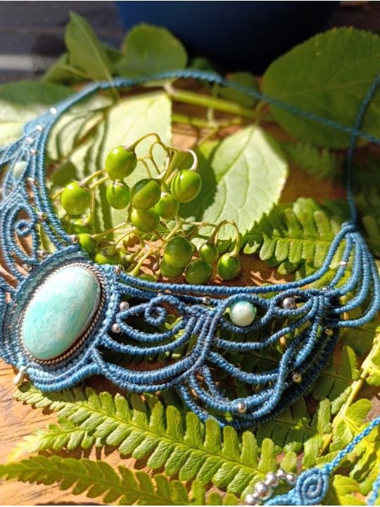 collier gorgone pierre amazonite
