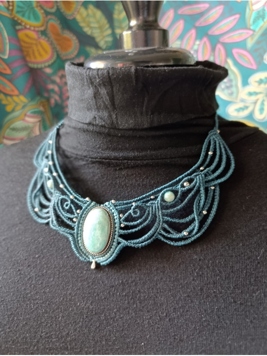 collier gorgone pierre amazonite