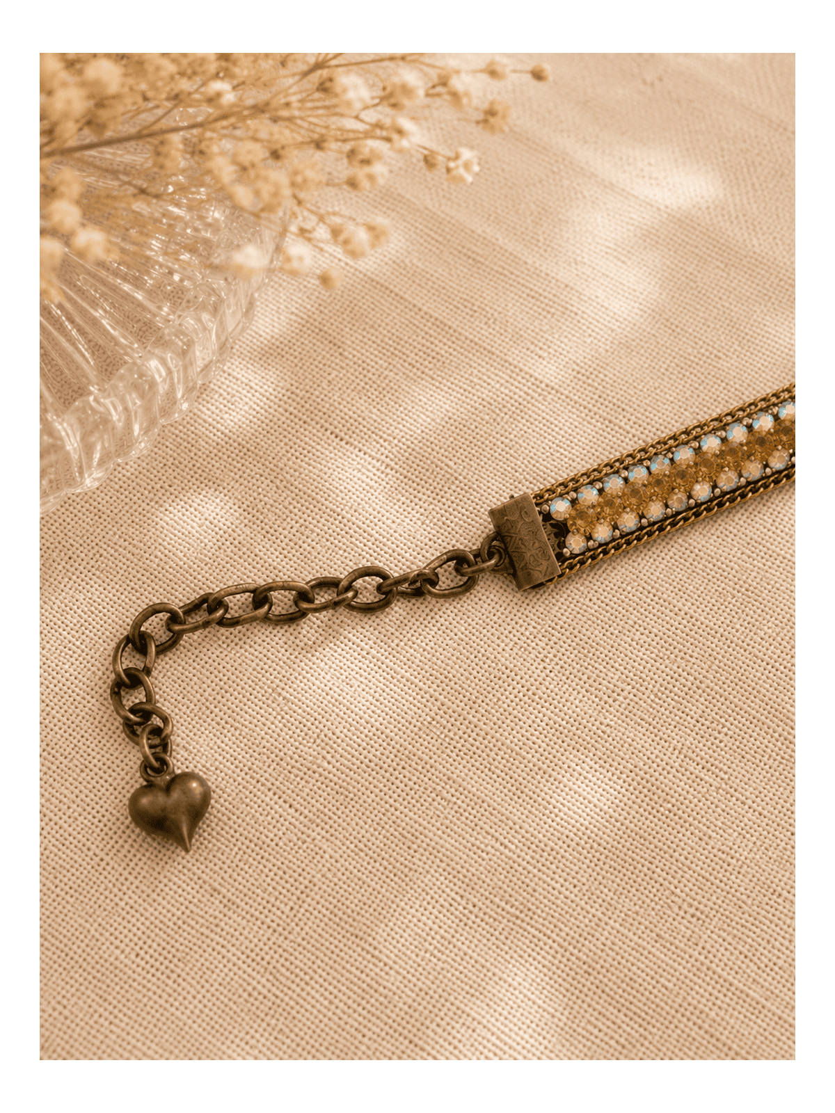 Bracelet femme strass dorés – Bijou bohème chic élégant
