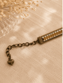 Bracelet femme strass dorés – Bijou bohème chic élégant