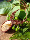 collier micromacramé pierre jaspe paysage