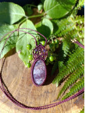 collier micromacramé pierre charoïte
