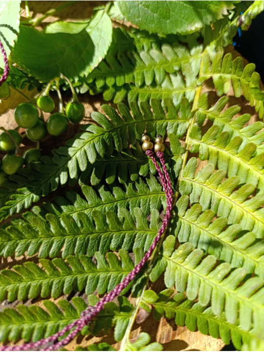collier micromacramé pierre charoïte