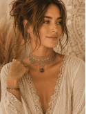 Calliste, un collier ras de cou en dentelle métal des années 30