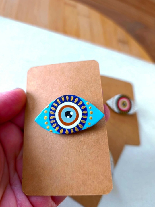 Broche oeil de nazar, oeil protecteur, oeil grec