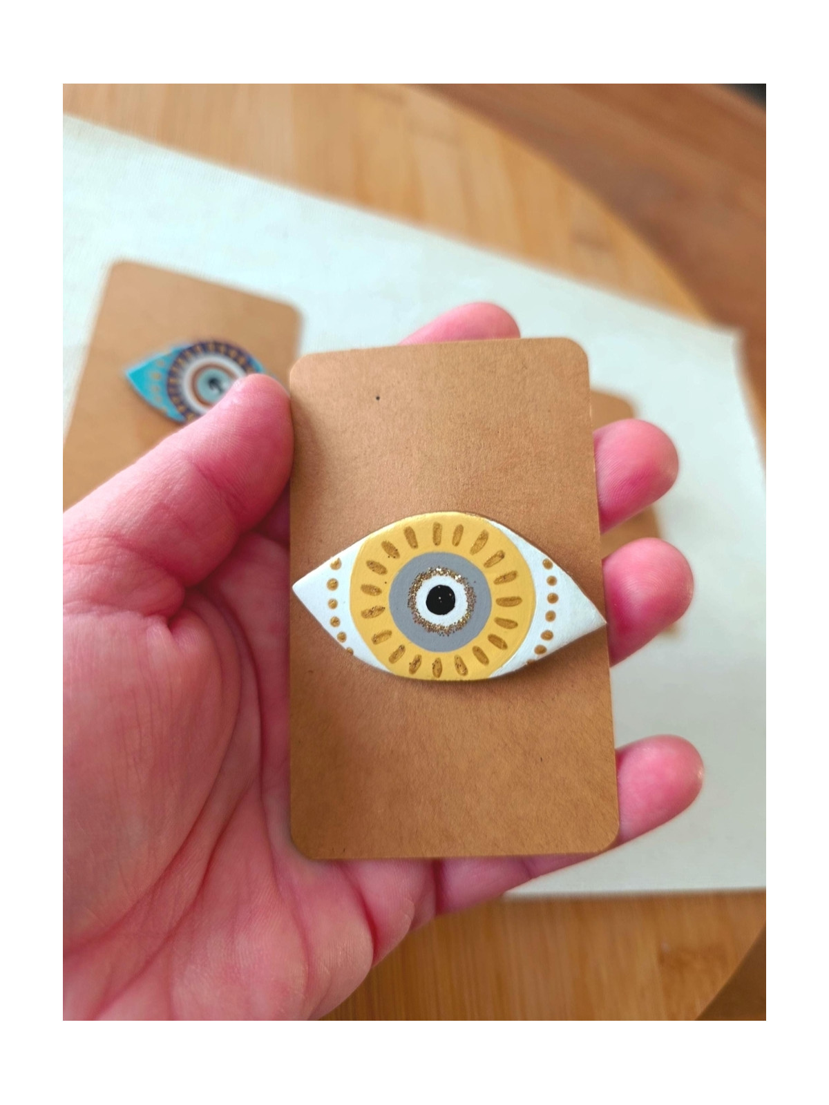 Broche oeil de nazar, oeil protecteur, oeil grec