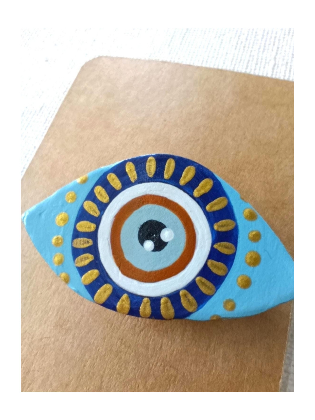 Broche oeil de nazar, oeil protecteur, oeil grec