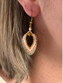 Boucles d'oreilles gouttes tissées en perles Miyuki