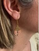 Boucles d'Oreilles Dorées et Perles Miyuki