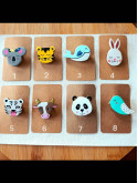 Broches animaux en argile 