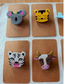 Broches animaux en argile 