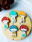 broche champignon peint à la main