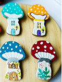 broche champignon peint à la main