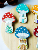 broche champignon peint à la main