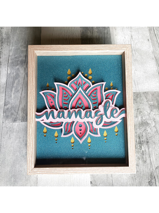 Cadre 3D lotus namasté