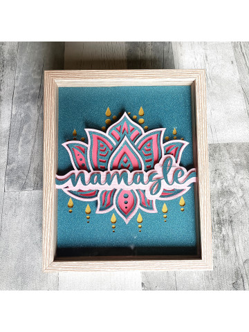 Cadre 3D lotus namasté
