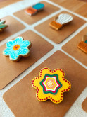 Broche fleur et cactus