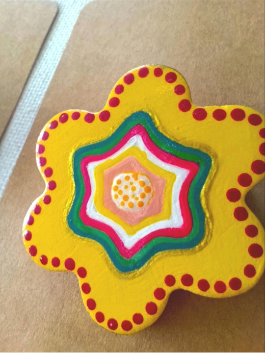 Broche fleur et cactus