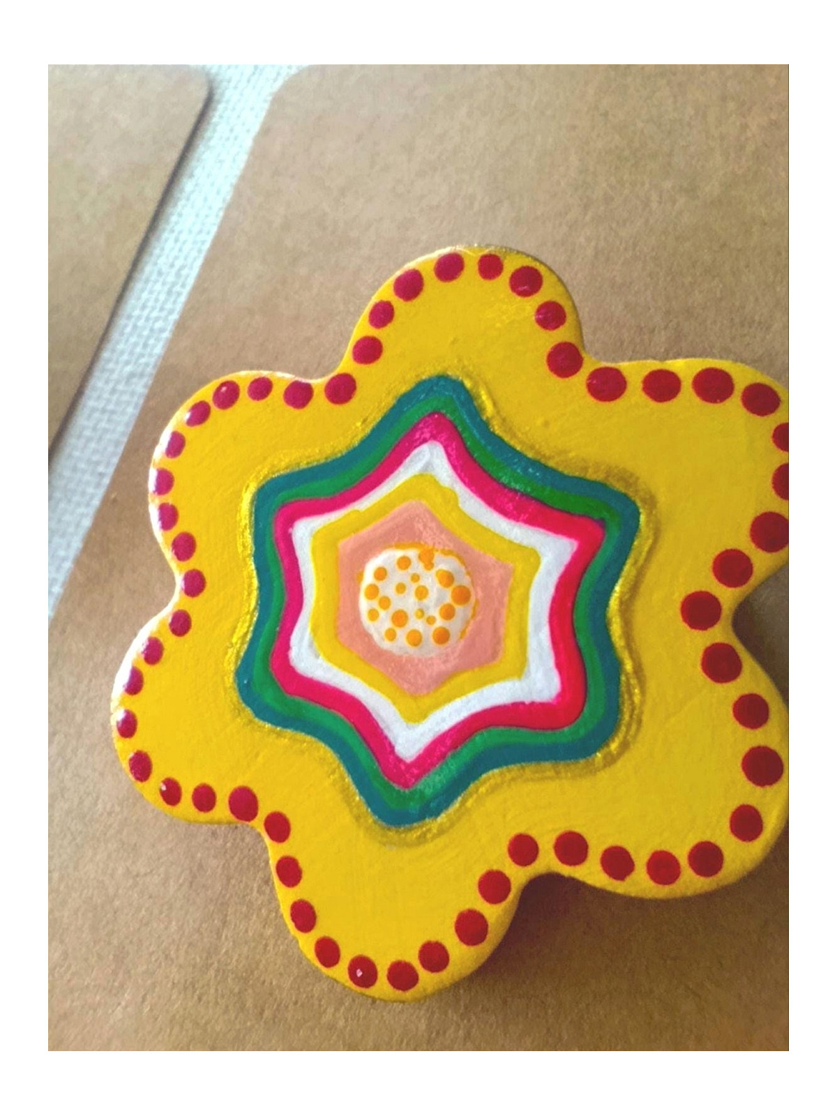 Broche fleur et cactus