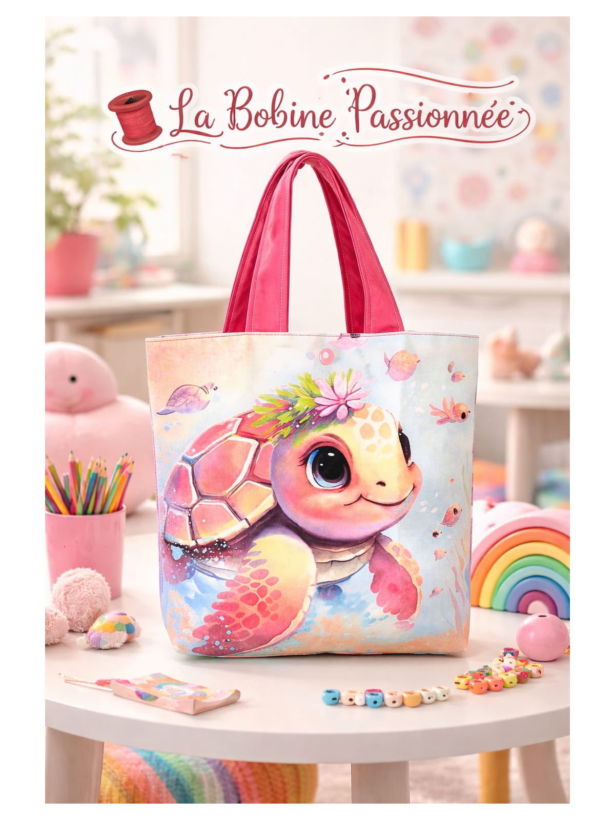 tote bag enfant motif coloré