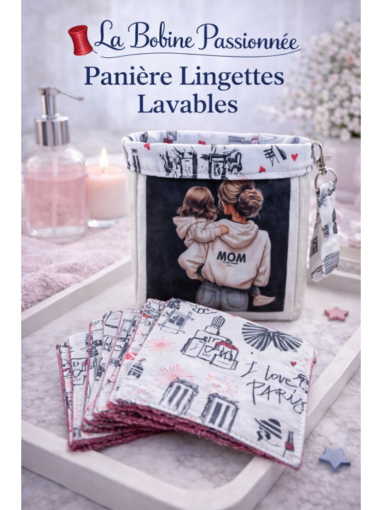 Panière lingettes lavable La Bobine Passionnée