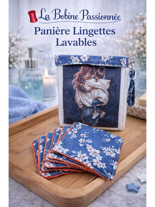Panière lingettes lavable La Bobine Passionnée