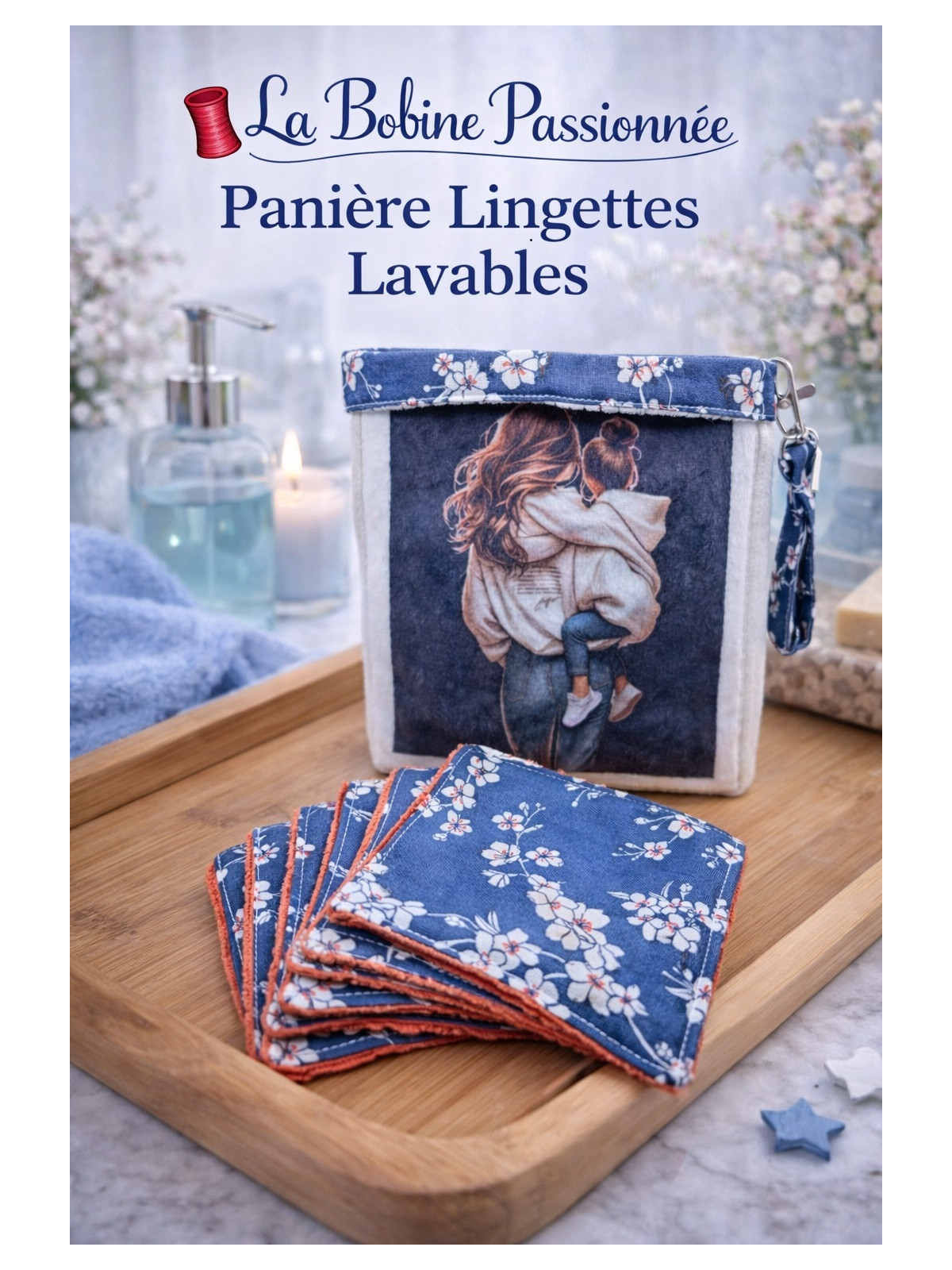 Panière lingettes lavable La Bobine Passionnée