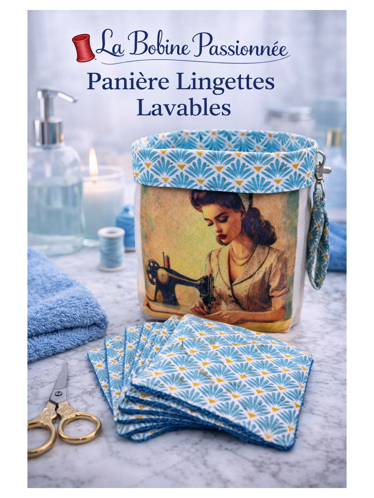 Panière lingettes lavable La Bobine Passionnée
