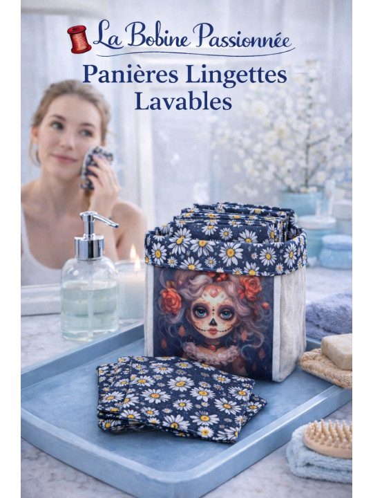 Panière lingettes lavable La Bobine Passionnée