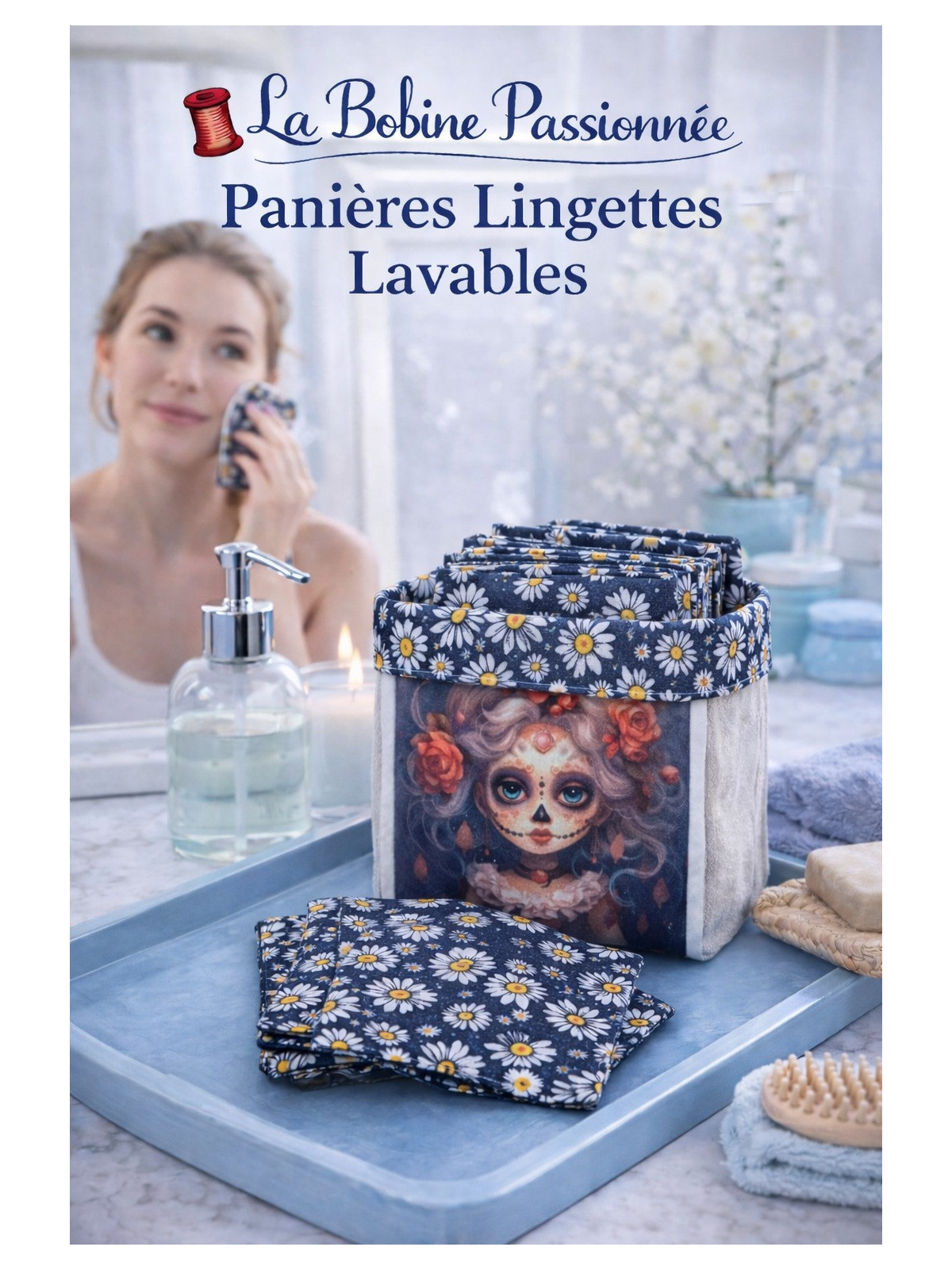 Panière lingettes lavable La Bobine Passionnée