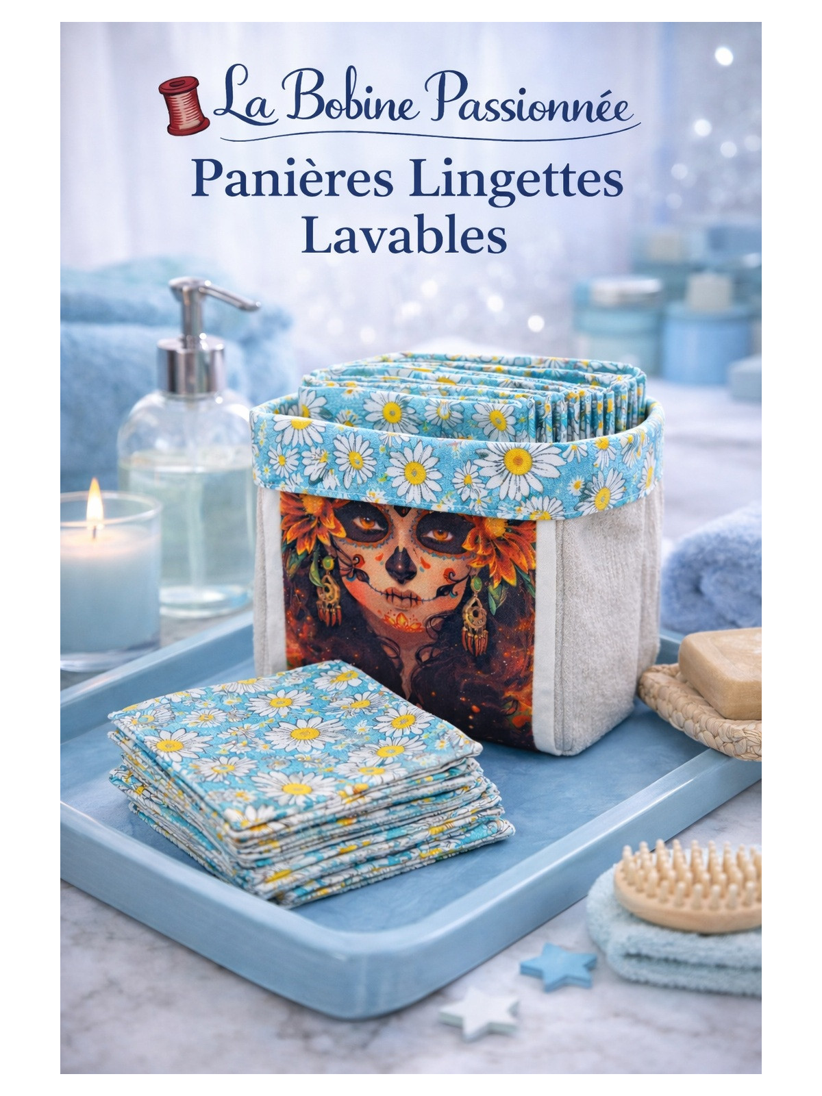 Panière lingettes lavable La Bobine Passionnée