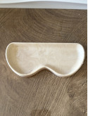 Support de lunettes arrondi marbré beige 