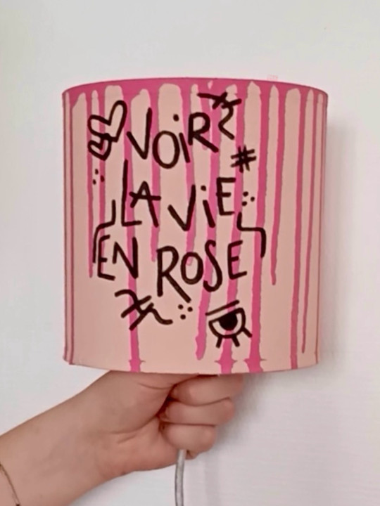 Abat-jour Voir la vie en rose
