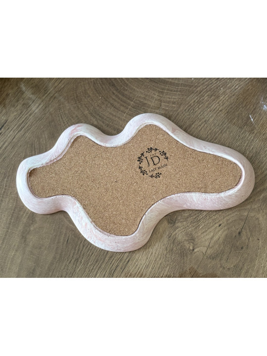 Grand plateau ondulé rosé