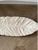 Vide-poche plume marbré beige