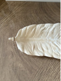 Vide-poche plume marbré beige