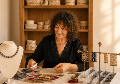Les Dentelles précieuses de Falballa : bijoux en dentelle ancienne à Binic